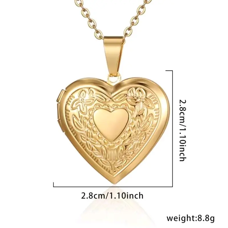GJ Gemma Stainless Steel Functioning Heart Locket 6