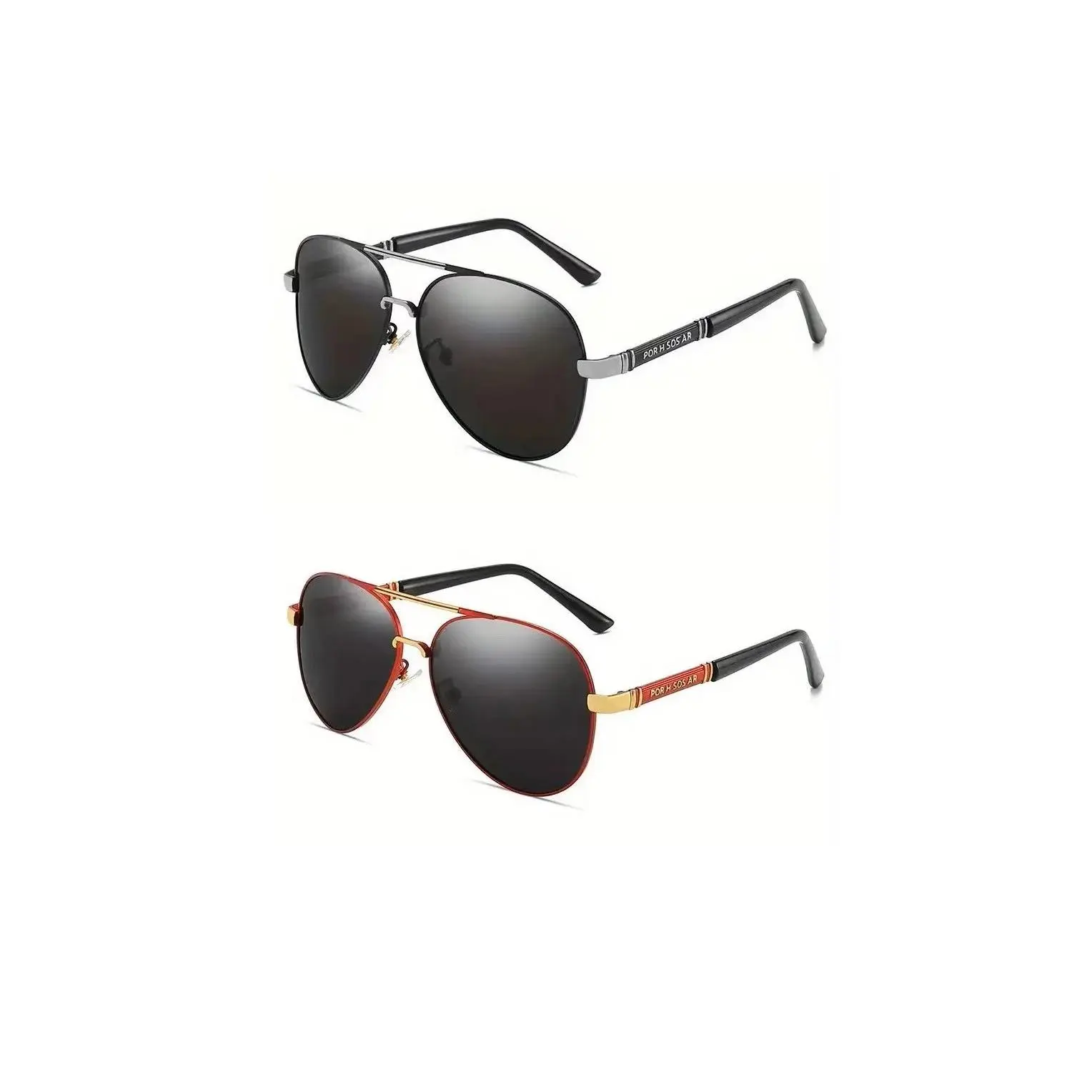 Polarized Sunglasses, Men's Metal Frame Sun Glasses, UV400, Anti Reflective.
