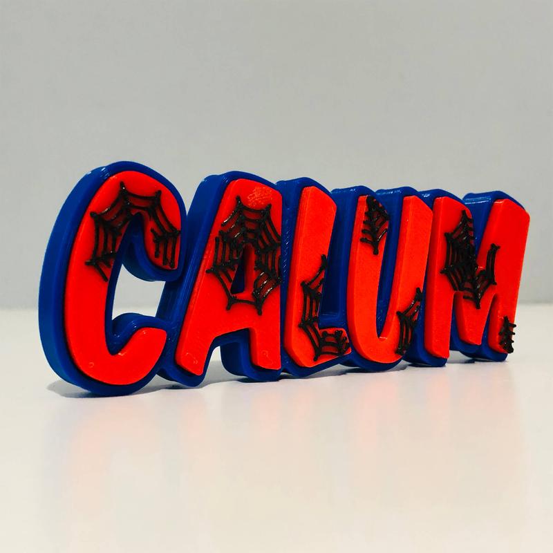 Spider Man-Inspired 3D Name Plate, Personalised Desk Display for Gamers and Fans 8