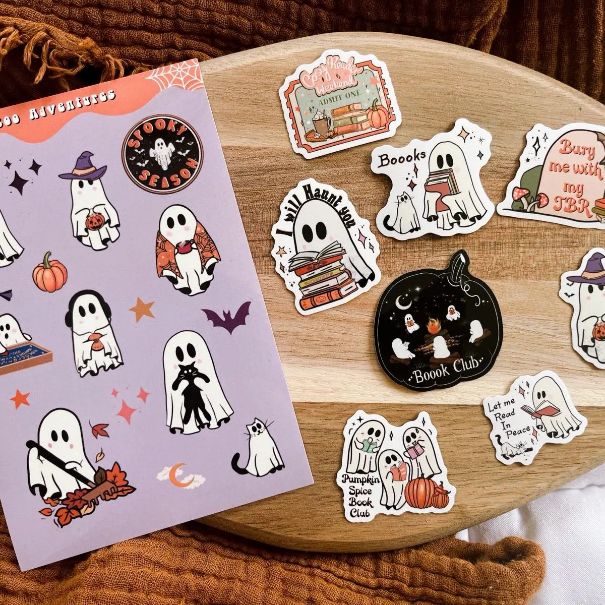 Spooky ghosts sticker bundle for kindles and journaling