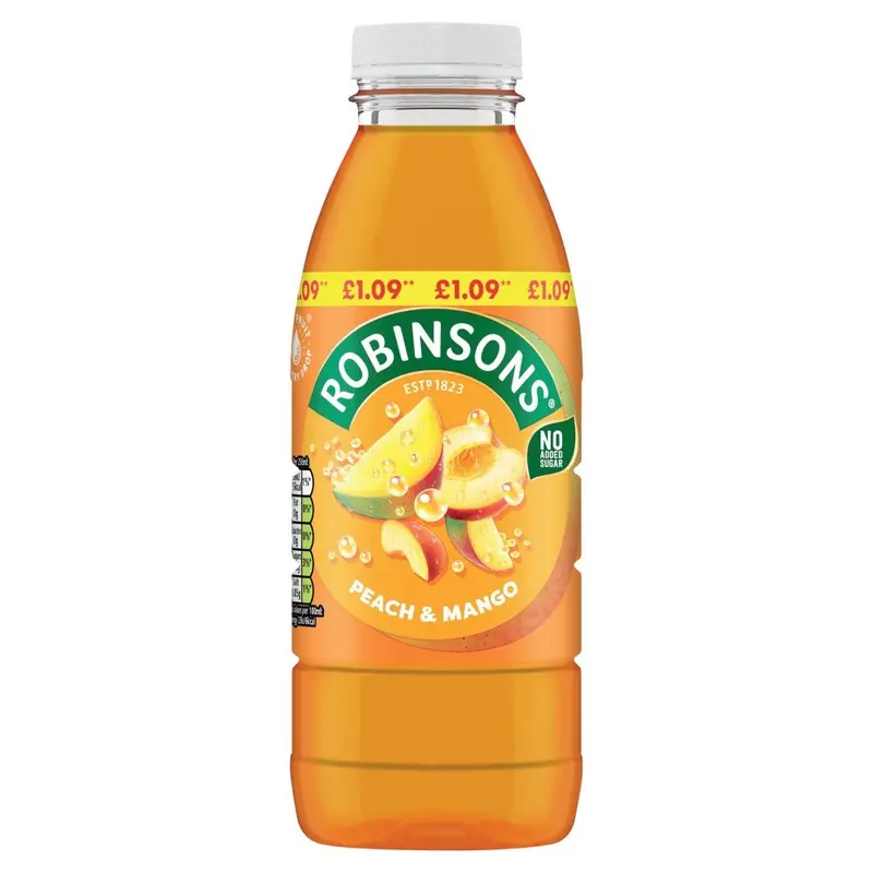 Robinsons Ready to Drink 12X500ML,Raspberry & Apple, Blackberry & Blueberry, Peach & Mango Bulk Buy Natural Fruity Beverage Tangy 6
