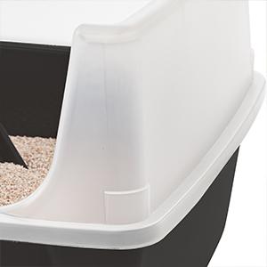 Product Introduction of Cat Litter Tray with Scoop – Easy to Clean, Detachable Spill-Preventing Walls, BPA-Free Cat Litter Box in Grey, Size CLH-12, Suitable for Kittens, Adult Cats, and Rabbits – Modern Open Top Design 19
