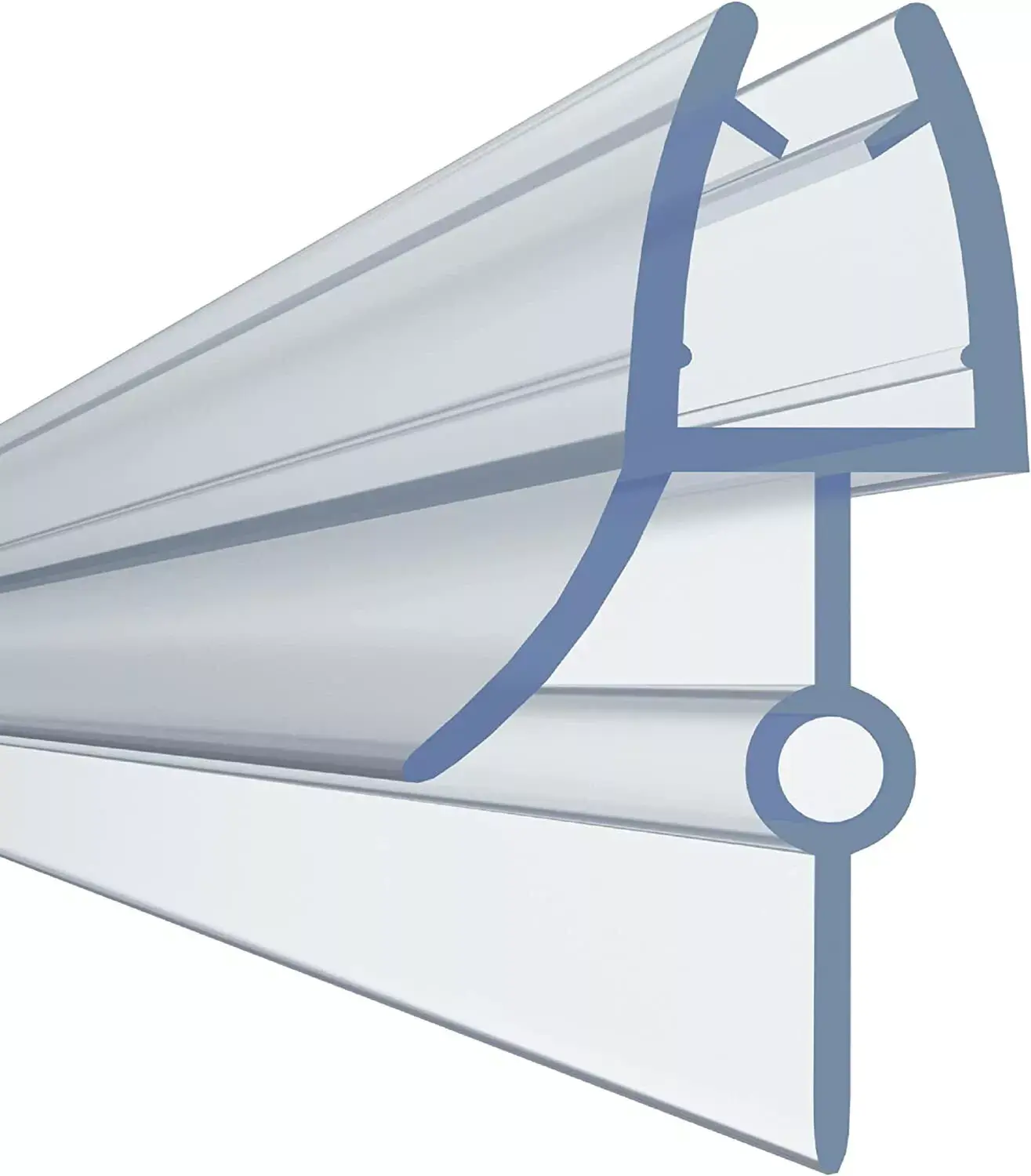 Bath Shower Strip Seal for Screens or Doors fits 4-6mm Glass Seals Gaps to 23mm.