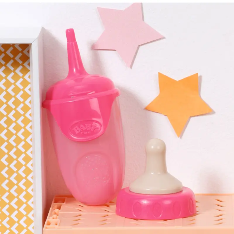 BABY born Bottle with Cap 832509 - Accessories for 43cm Dolls for Toddlers - Available in Pink, Red, or Orange - Includes One Feeding Bottle and Cap - Suitable for Kids from 3 Years 3