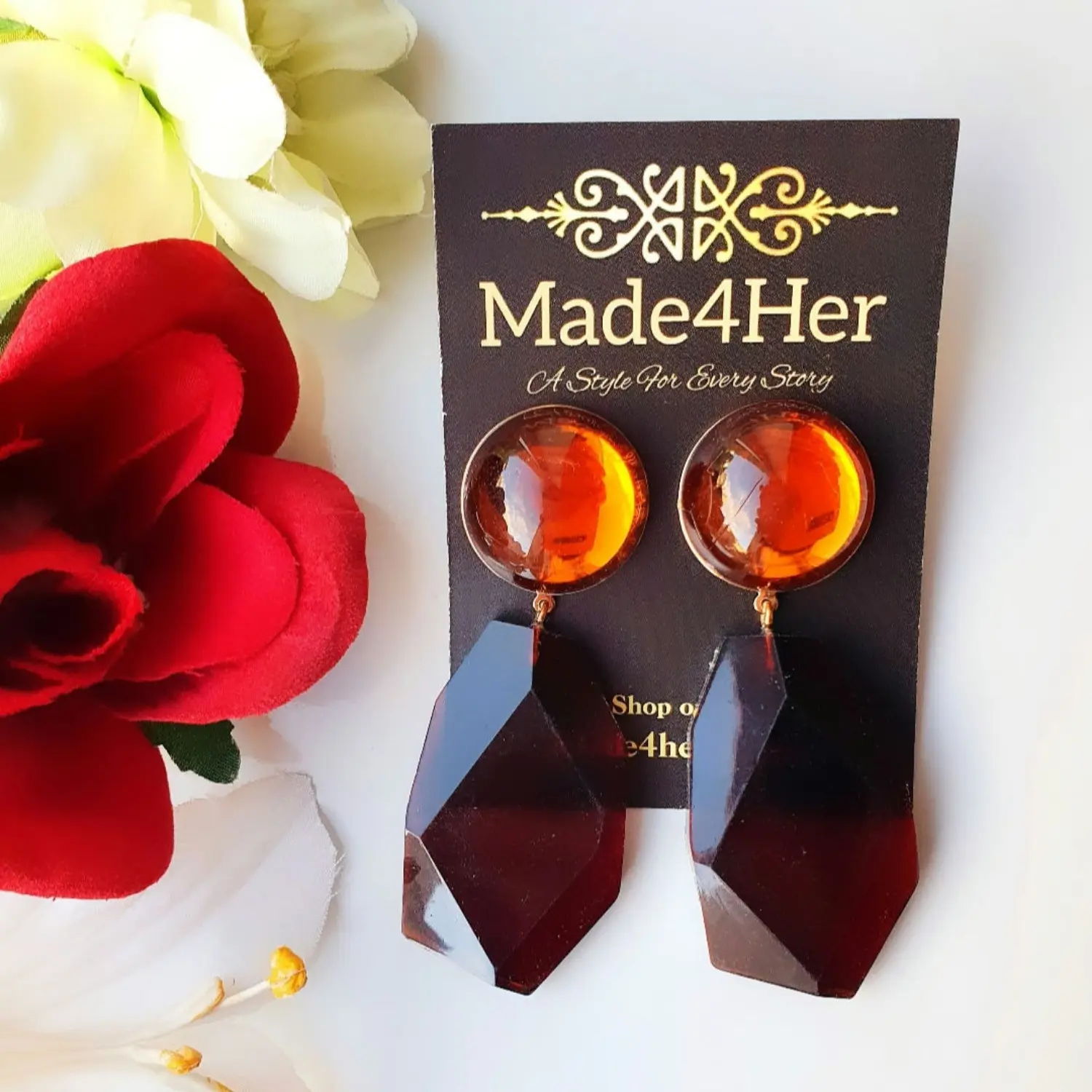 Brown Coco Earrings
