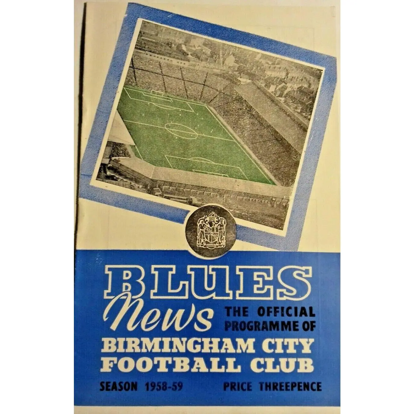 Birmingham City v RCD Espanol Programme 2nd Rnd. 2nd Leg 7/12/1961 St Andrews.