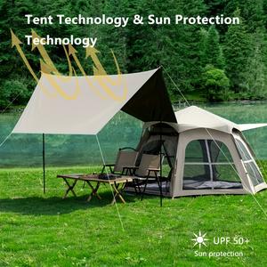 Tent, Tent Camping, Outdoor Tent, Portable Hexagonal Camping Tent with Storage Bag Zipper Closure, UV Protection - Durable Polyester Blend Fiberglass Poles, UPF50+, Great for All Seasons Outdoor Picnics and Camping
