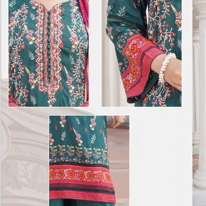 MLinen D3 021 Pakistani Ladies Shalwar Kameez Suit with Dupatta - Casual Womenswear Traditional Dress 4