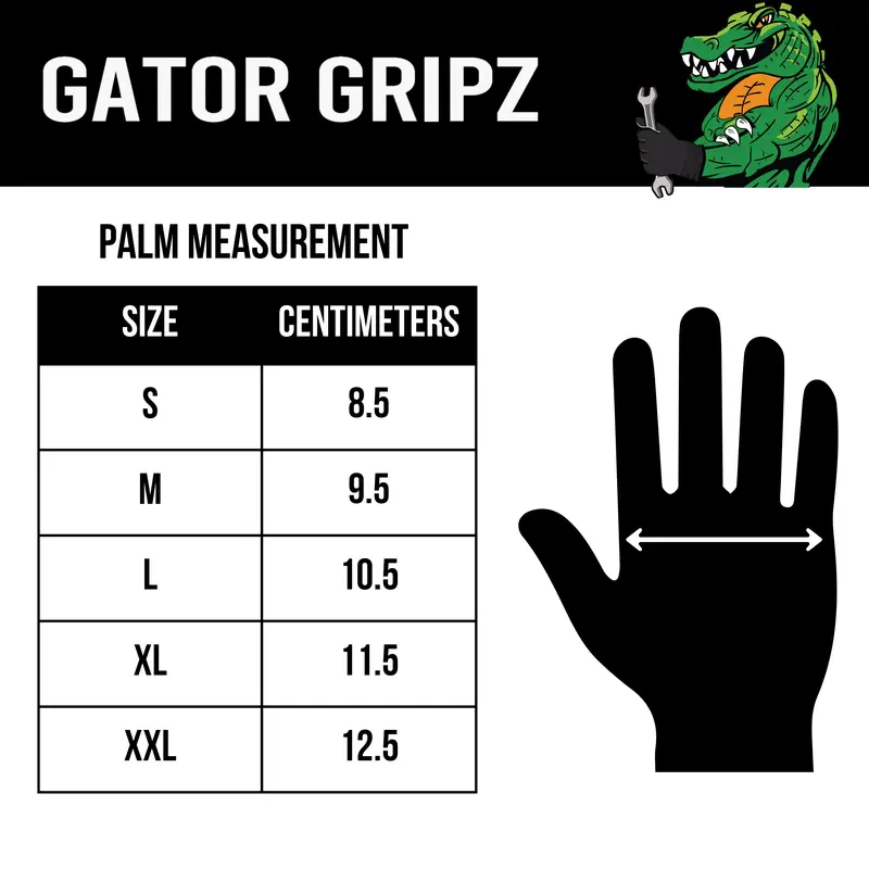 10 Boxes Of BLACK Limited Edition Gator Gripz by Tough Glove - 10 Boxes of 50 Gloves - Super Strong 10 Mil Thick - Black Diamond Grip - Disposable Nitrile Gloves - Latex & Powder Free 3