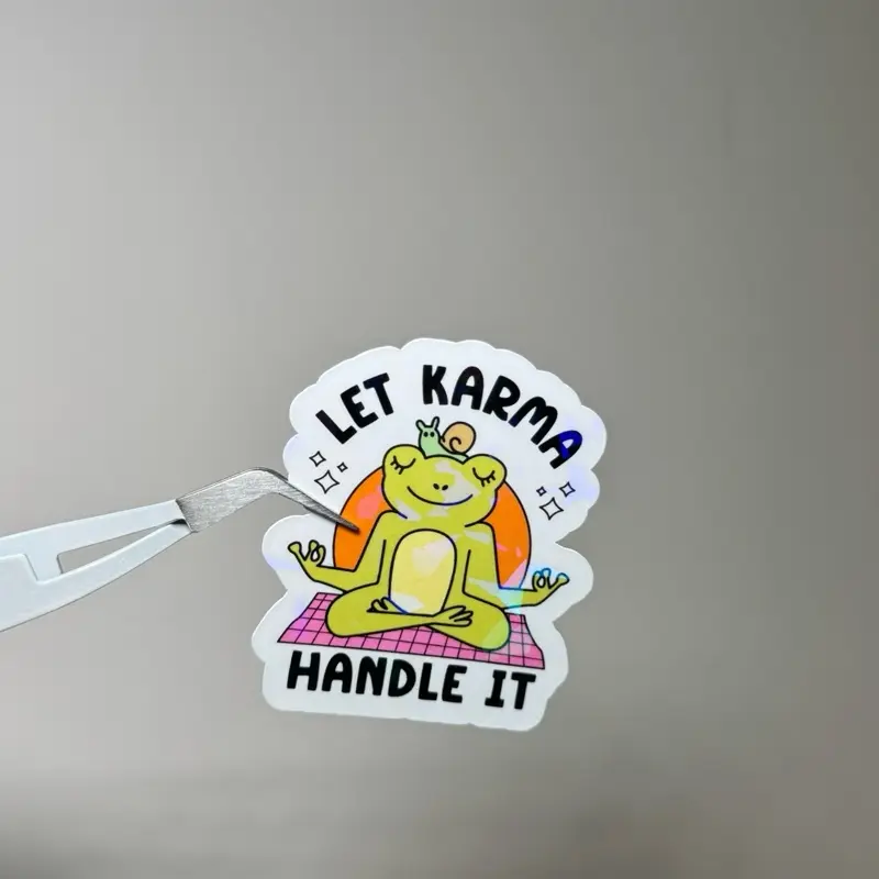 Let Karma Handle It Sparkle Sticker