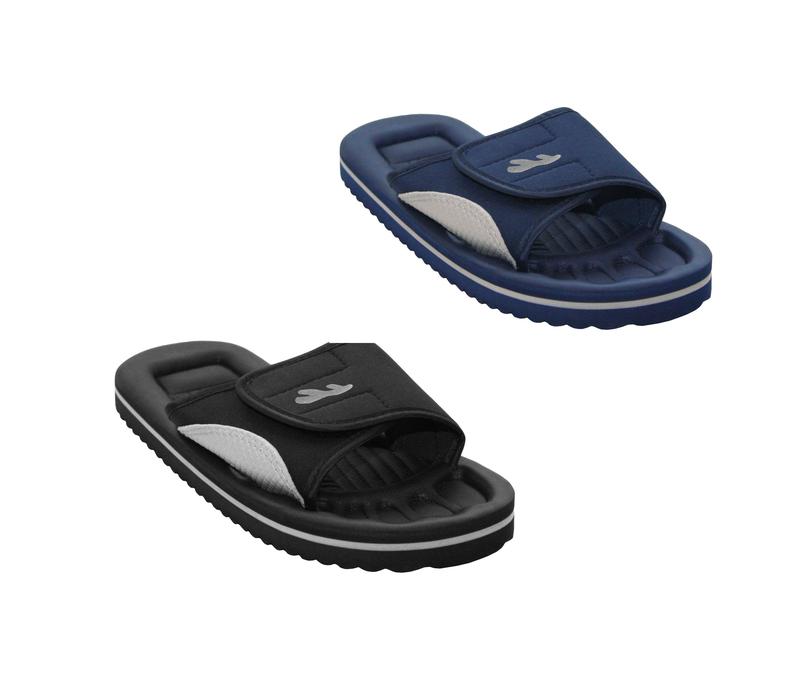 Men's Flip Flops Summer Beach Holiday Lightweight EVA Slides Touch Fasten adjustable fit Casual adults Boys Sandals Shoes Size UK 6 7 8 9 10 11 12 0