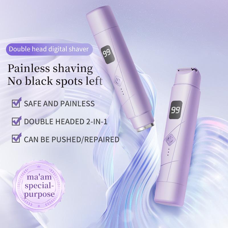 Double headed private hair shaver for women, comfortable electric hair removal knife, waterproof, full body private hair shaver, no black spot armpit hair removal device, a must-have tool for both men and women 0