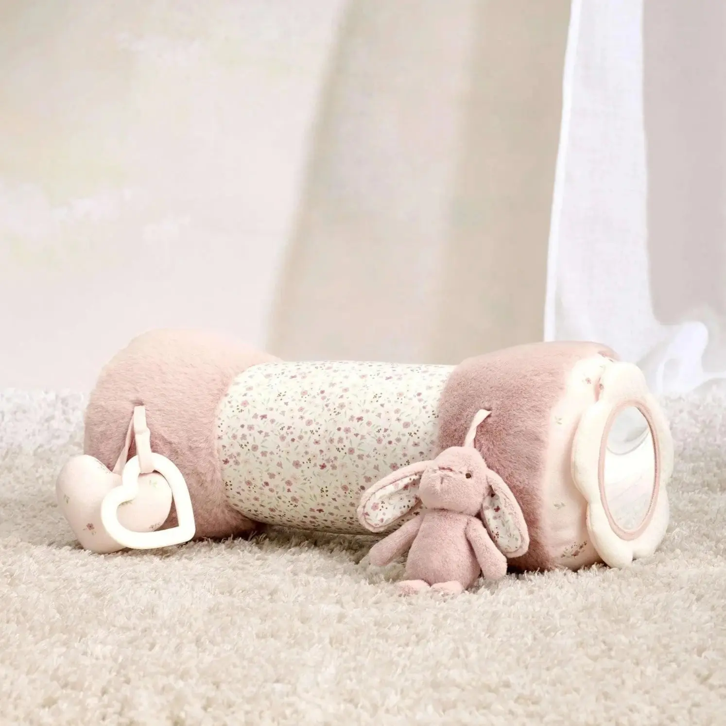 Mamas & Papas 'Welcome to the World' Bunny Tummy Time Roll - Pink