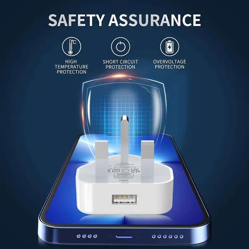 USB Charging 1 Amp, 1 Port, Mains Charger Adaptor 5W, Electronic Smartphone Mobile Device 2