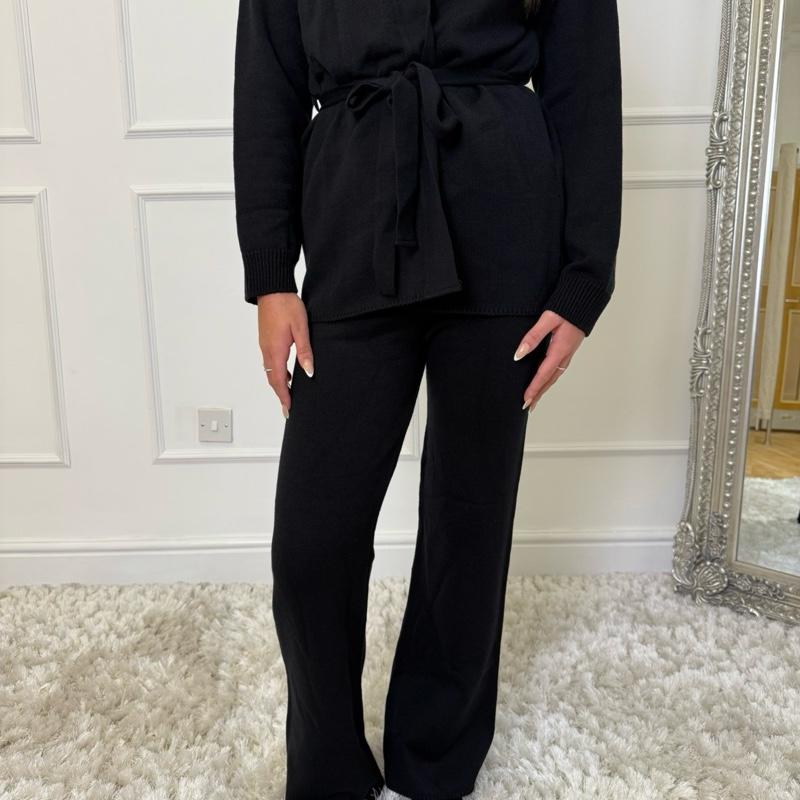 New Women’s Tie Belt Fine Knit Coord Set - womenswear - Knitwear - Sizes S, M, L 4