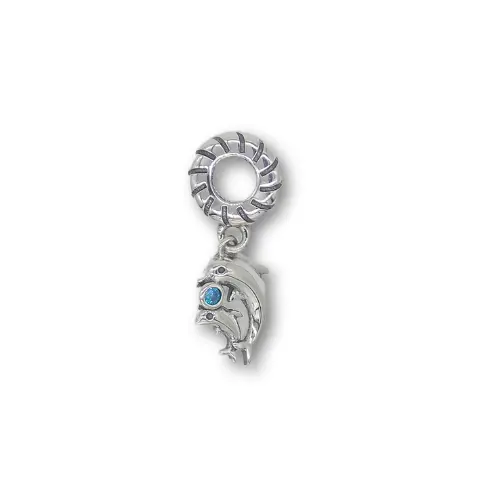 Cute Dolphin with Calf Bead Charm Sterling Silver 925 With Gift Box - fits Pandora Bracelet