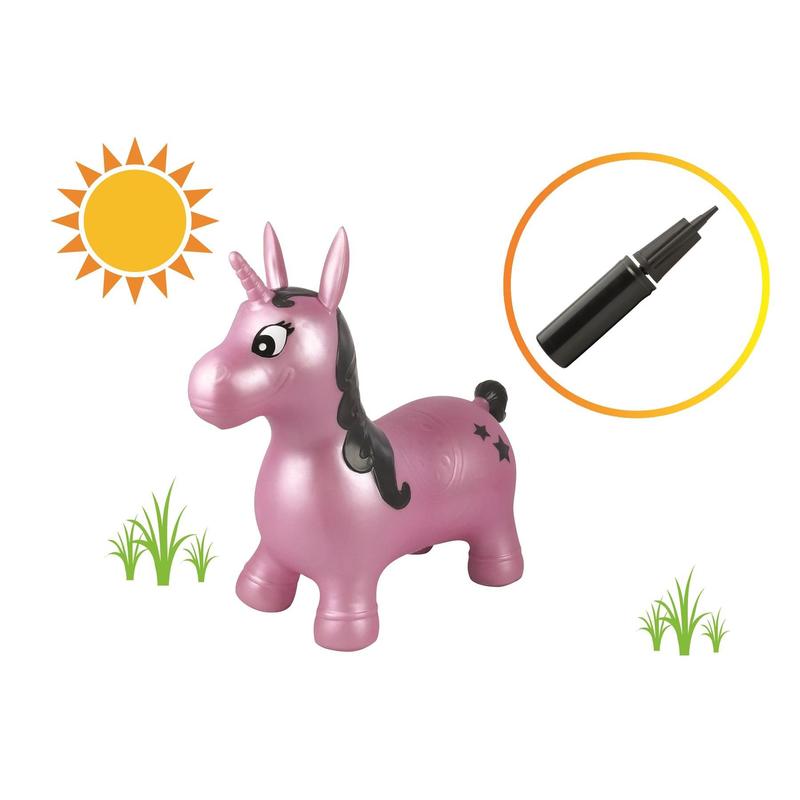 Inflatable Jumping Unicorn - Pink 3