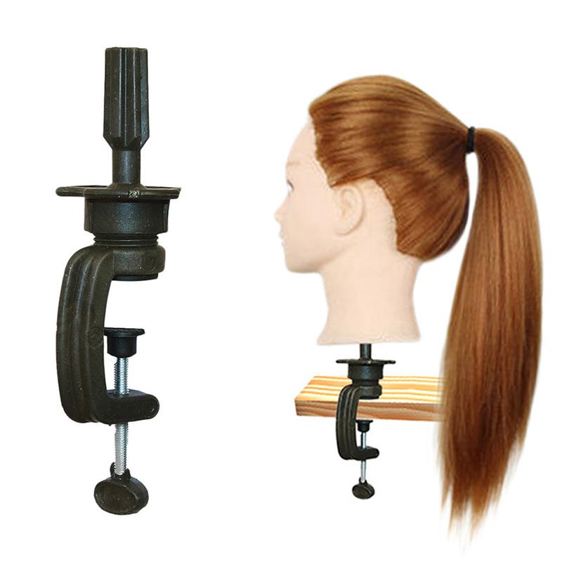 Long Hair Training Head Model Hairdressing Clamp Stand Dummy Practice Mannequin 0