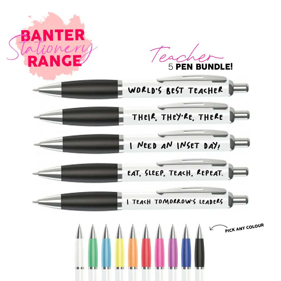 Teacher Pen Bundle - 5 pens - Funny Pens