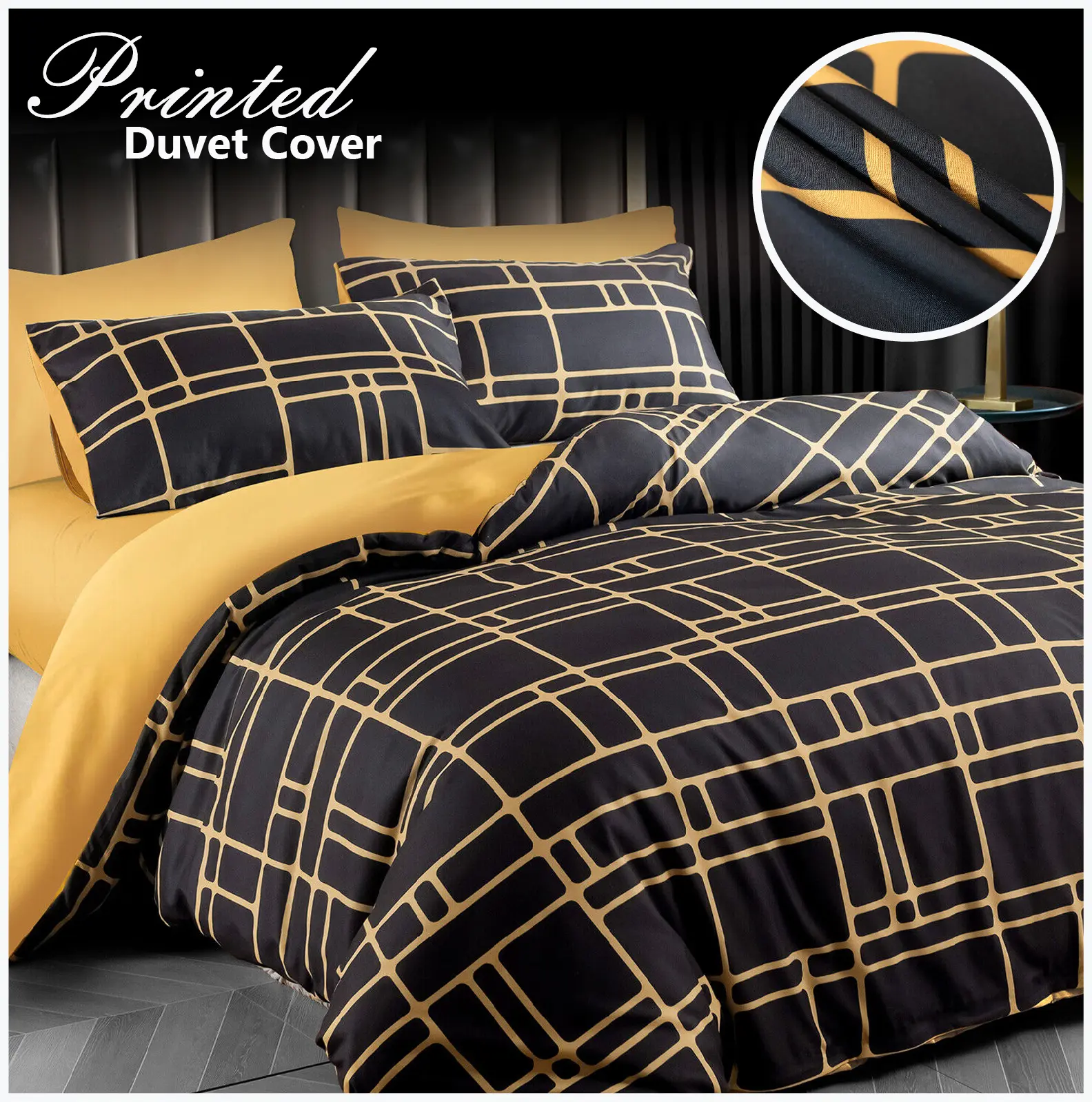Pamposh Bricks Duvet Cover Set with Pillow Cases Reversible Duvet Cover Bedding Sets Ultrasoft Quilt Cover Set Single Double King Size and Super King Size Duvet Set