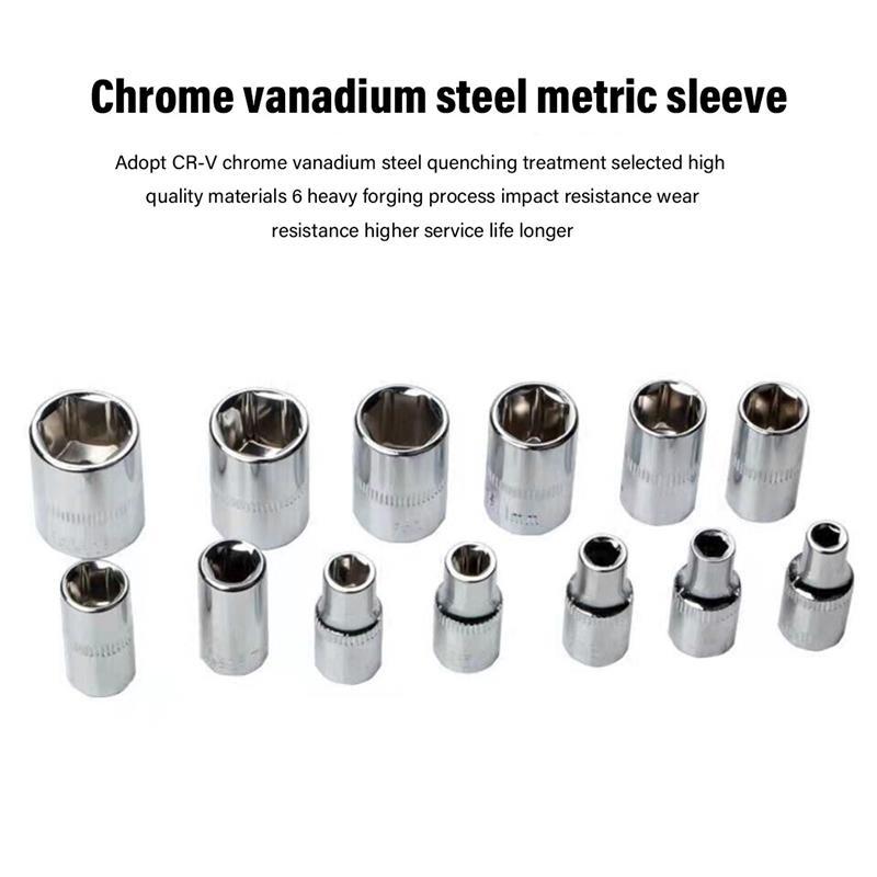 53Pcs/Set Flexible Socket Kit 1/4" Ratchet Wrench Drive Car Repairing Tools UK 3