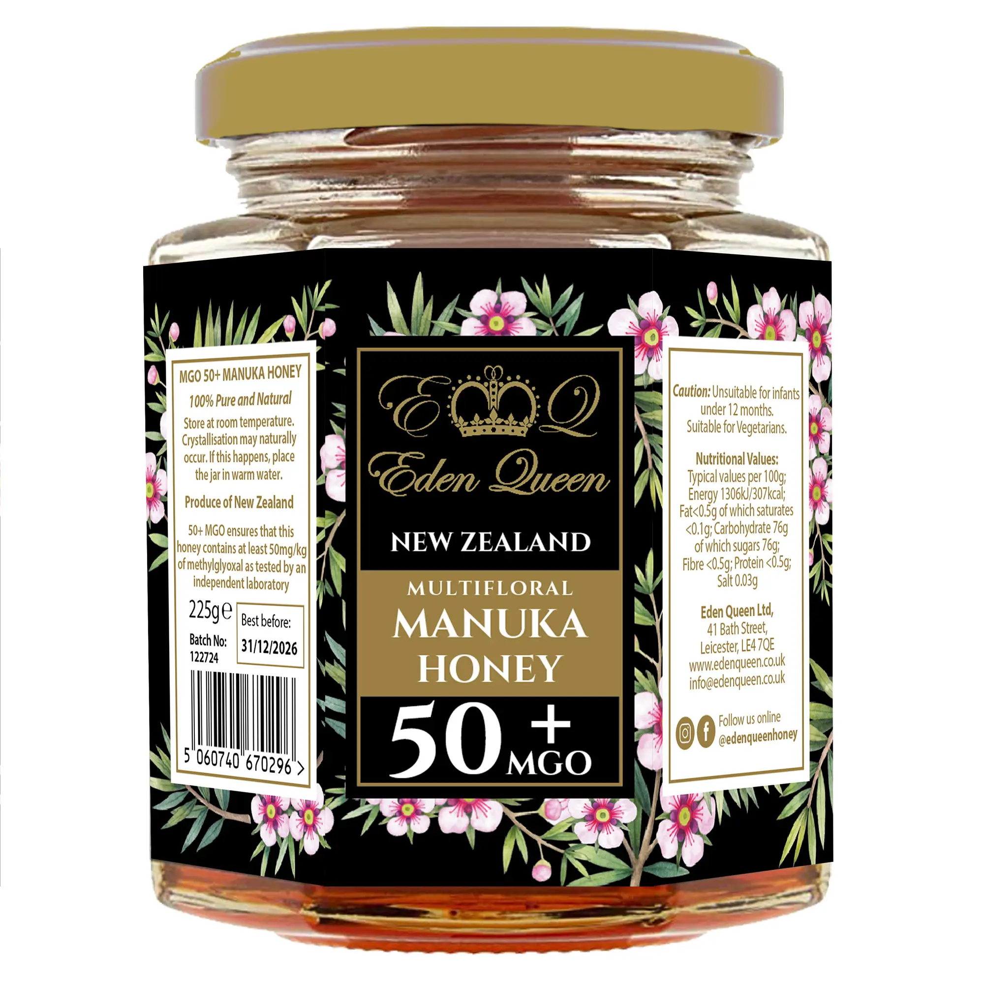Manuka Honey MGO 50+ 100% Pure Natural Manuka Honey Everyday Use New Zealand 225 grams