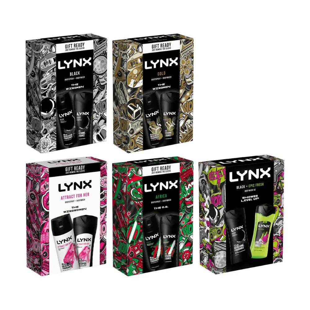 Lynx Gift Sets Body Wash and Body Spray For Him & For Her