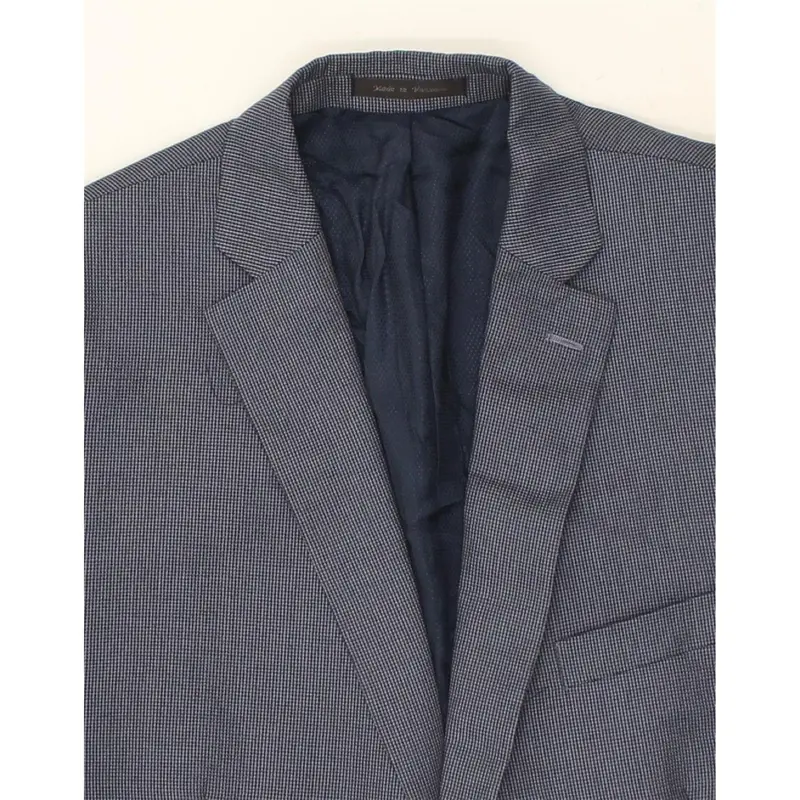 Pre-Owned Vintage MICHAEL KORS Mens Slim Fit 2 Button Blazer Jacket UK 46 3XL Navy Blue 4