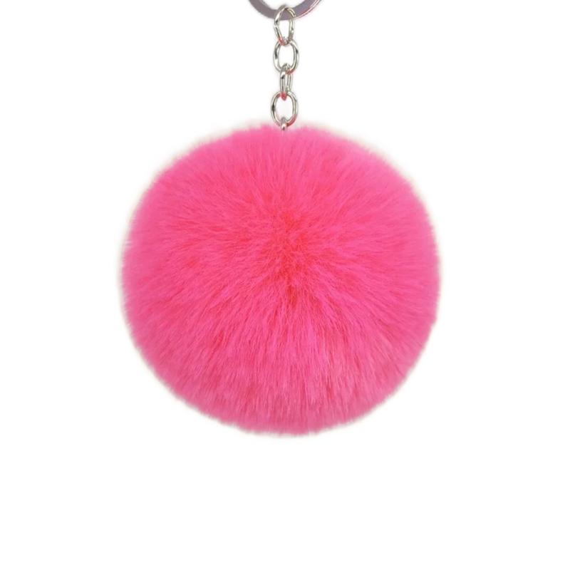 Furry Pom Pom Keychain Accessory - Stylish and Fun Keychain for Your Keys or Bag 7