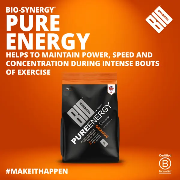 Bio-Synergy Pure Energy Elite - High Performance Isotonic, Elecrolyte Sports Energy Drink (1kg Pouch - 33 servings) Beverage