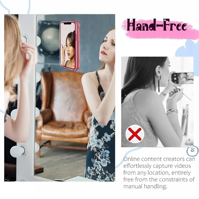 Silicone Suction Phone Case Mount 3 Pack - Strong Grip Holder for Selfies and Videos - Smartphone, Stand Pad Stick 4