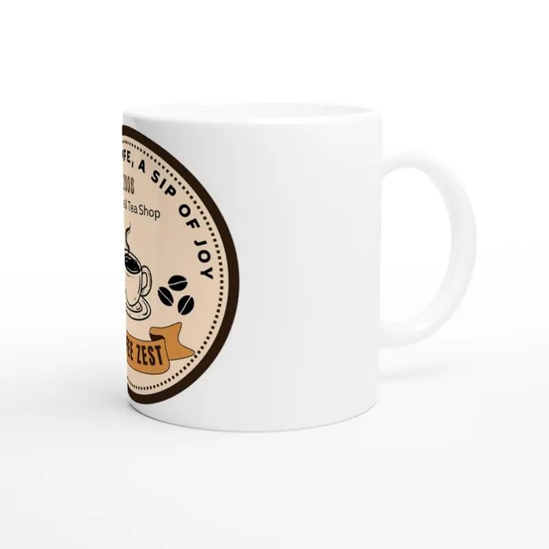 White 11oz 313ml Ceramic Mug Coffee Zest Classic Cup Classic Cup Classic Cup Classic Cup 4