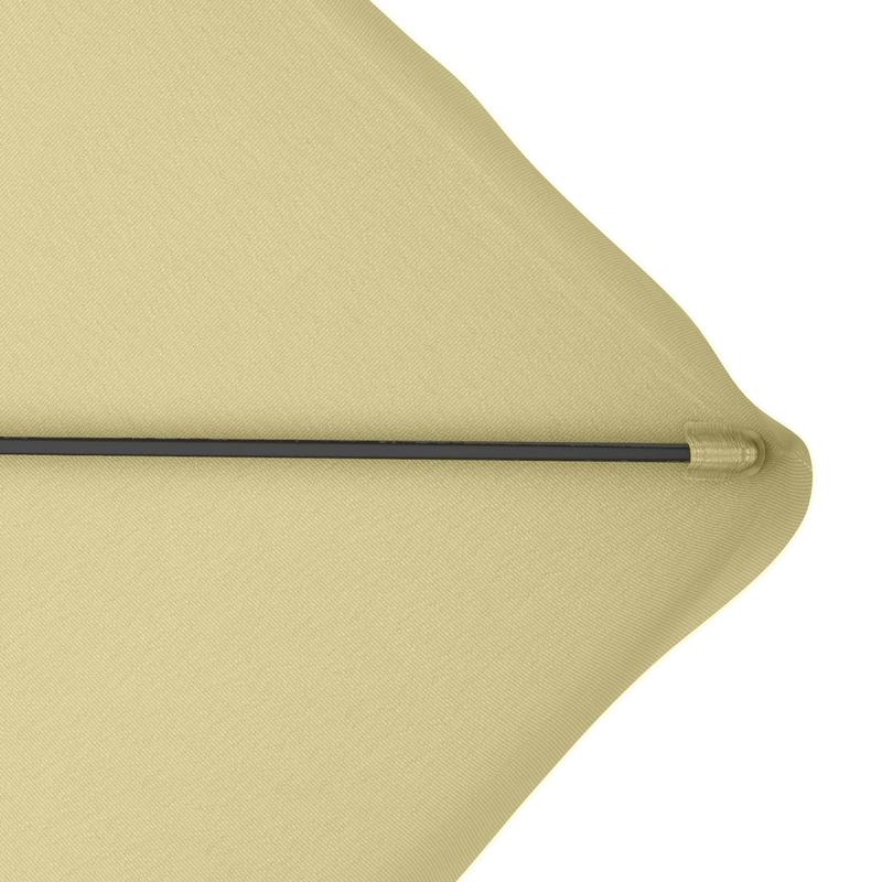 Outsunny 2.5m Square Double Top Garden Parasol Cantilever Umbrella with Ruffles, Beige 8