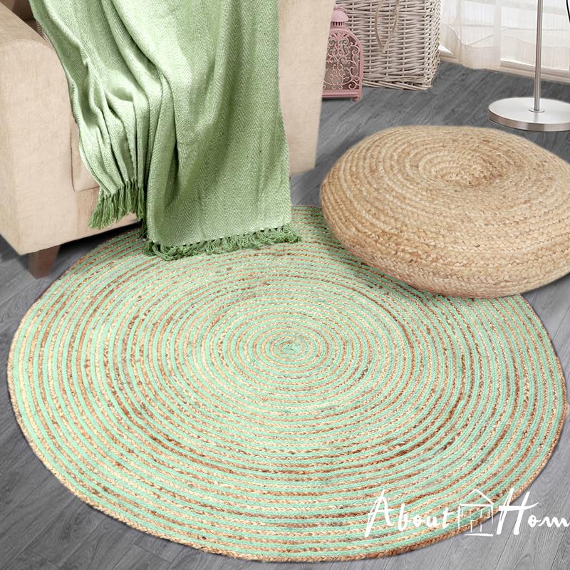 Jute and Cotton Braided Round rugs - Area Rugs - CHAKRA Round Rugs 2