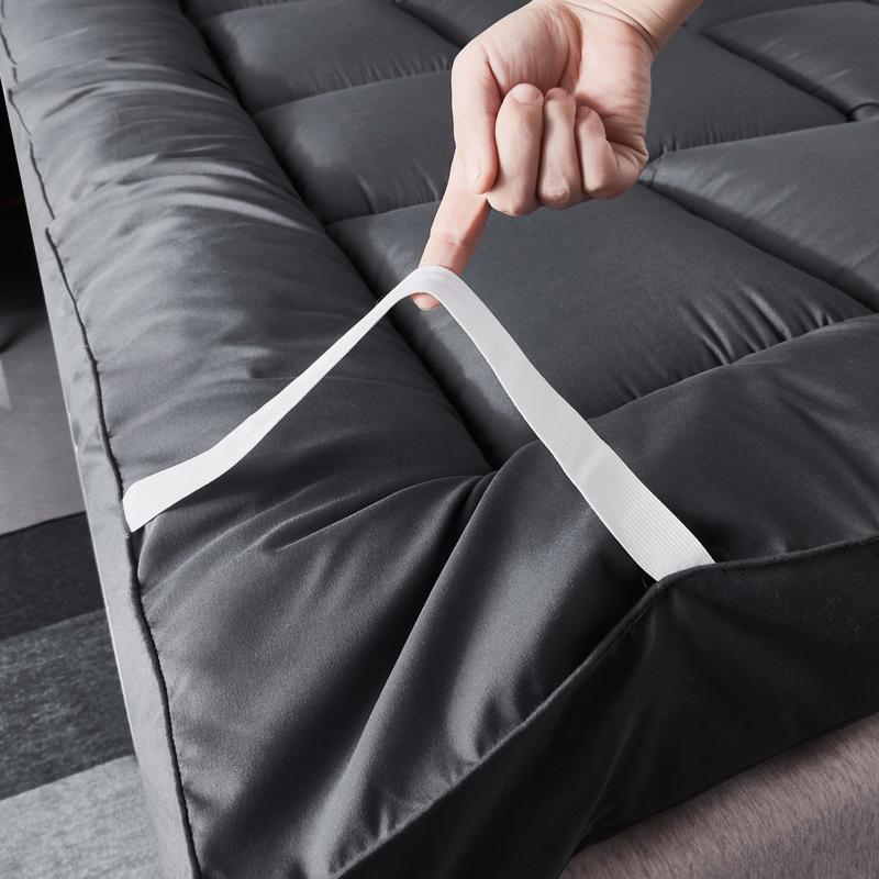 Vic-mart 10cm Anti-Allergy Microfibre Bounce Comfy Mattress Topper soft mattress pads & toppers Grey 5