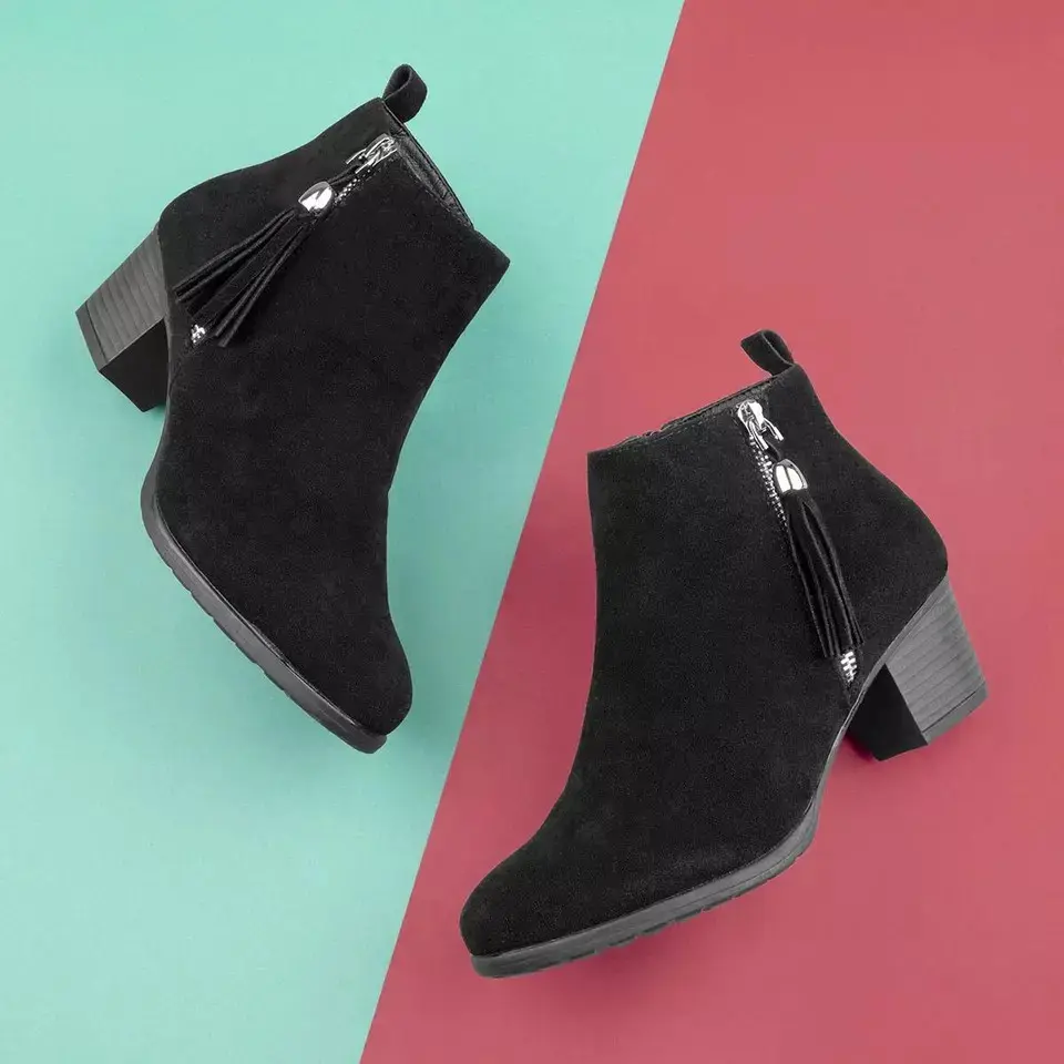Lilley Women's Black Chelsea Ankle Boot with Zip Up - Meryll - Girl, Footwear Walking Shoes Shoe Comfort