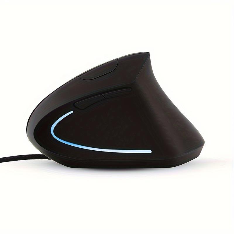 Optical Wired Vertical Mouse for Right-Handed PC Gamers with Glitter Embellishment 5