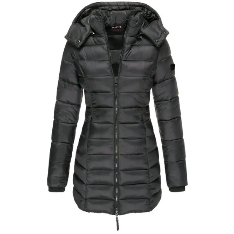 Women's Parka Coat - Warm and Stylish Winter Jacket - Womenswear, Jackets fashion long puffer ladies oversized Comfortable Statement Outerwear Comfort Casual Basic Long Sleeve autumn Longsleeves plain solid minimalist coats