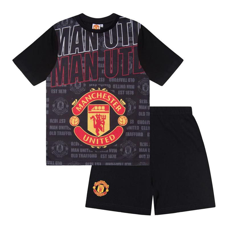 Kids Manchester United Short Pyjamas Black 0