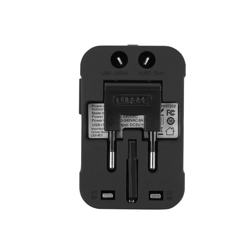 Universal Travel Adapter With USB & Type-C Ports -    US, UK, EU and AU  Fast, Safe and Compact Charger for International Travel Durable Device perfect for charging Tablet, Cellphone, Mobile and More Plug Portable Electronic Socket Protection 5
