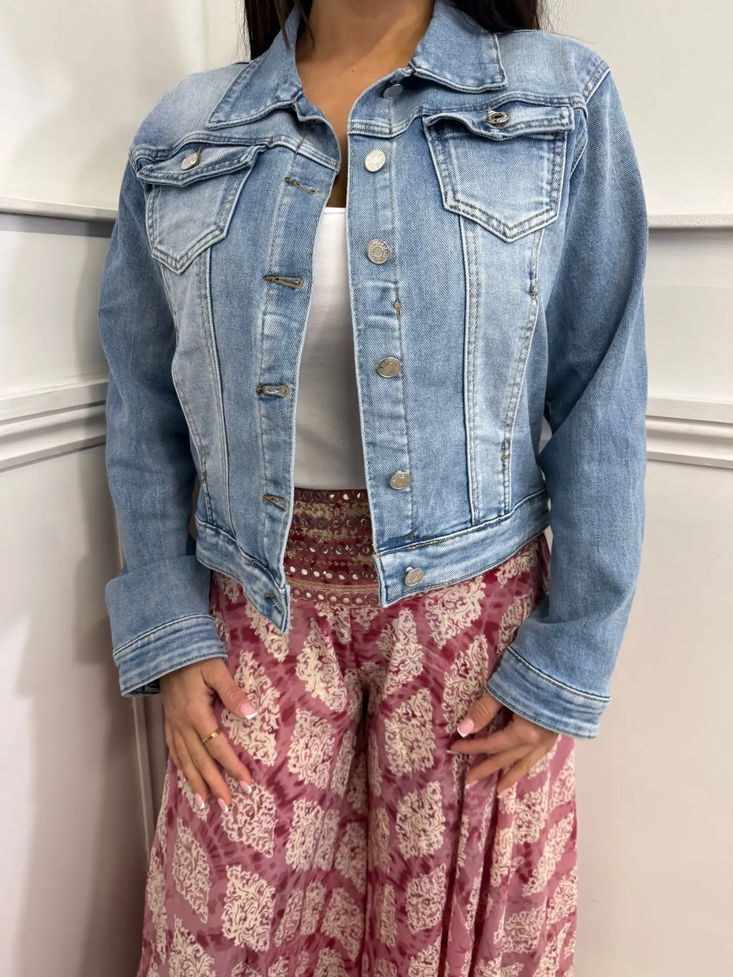 KMO SHARRON washed denim jacket - SIZE DOWN