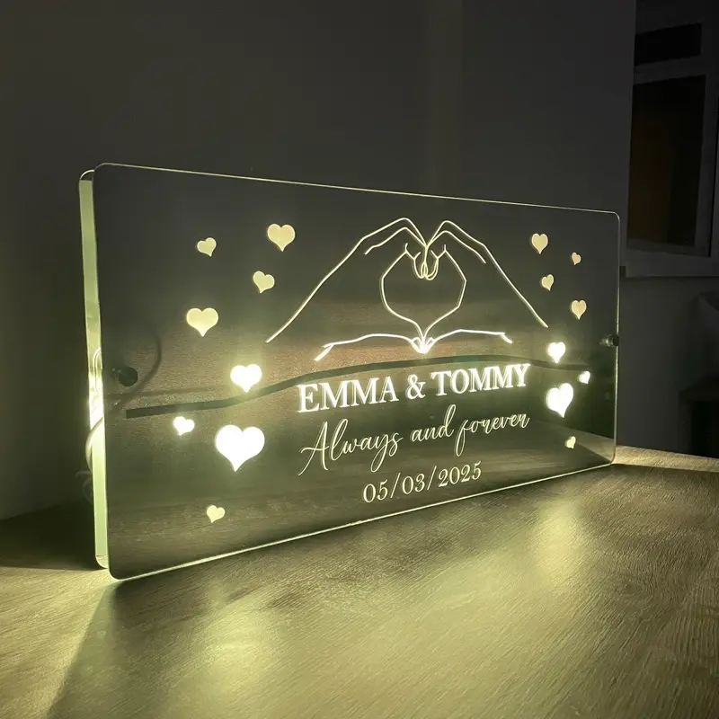 Personalised LED Valentines Mirror | Gift for Her | Gift for Him 2