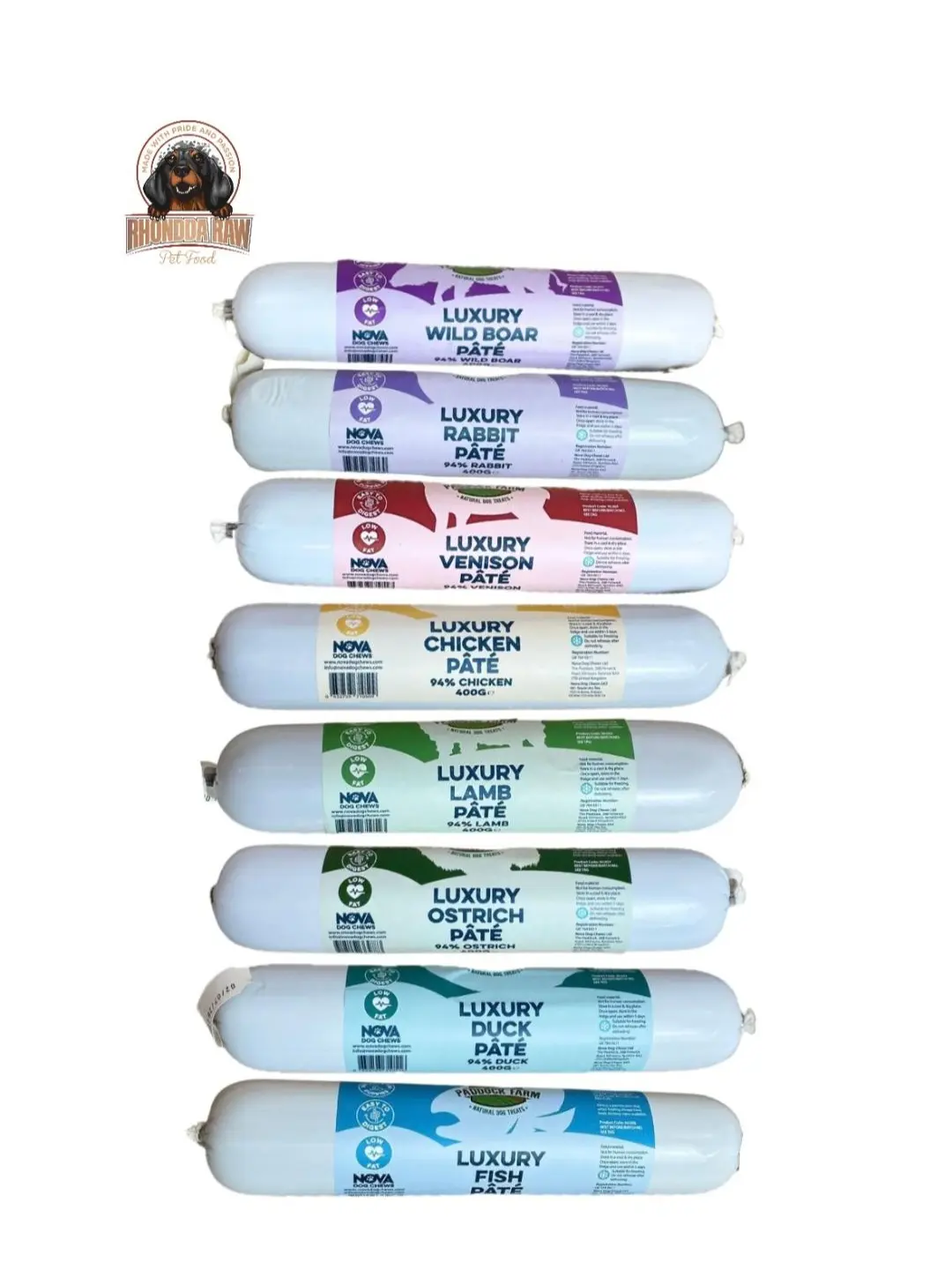 Nova Paddock Farm Pate - 400g - Various proteins - High reward treat - Dog Pate