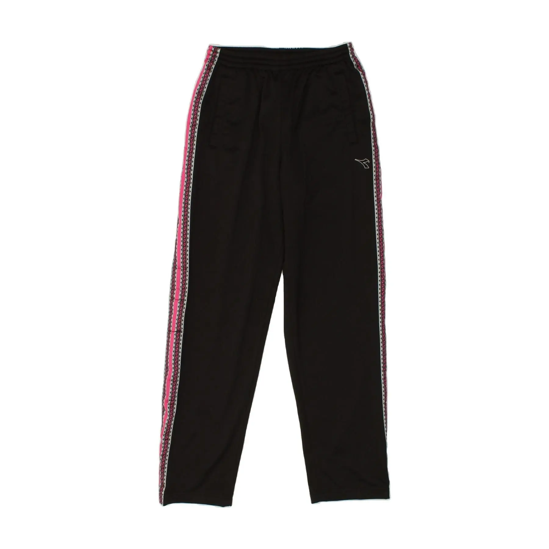 Pre-Owned Vintage DIADORA Womens Tracksuit Trousers UK 12 Medium Black Polyester
