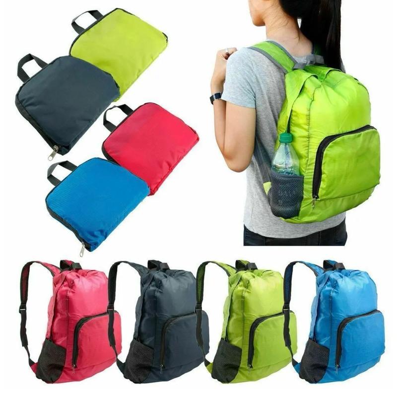 Backpack Rucksack Bag 20L Light Weight Foldable School Office Travel Camping New Plain Foldable Bag 0