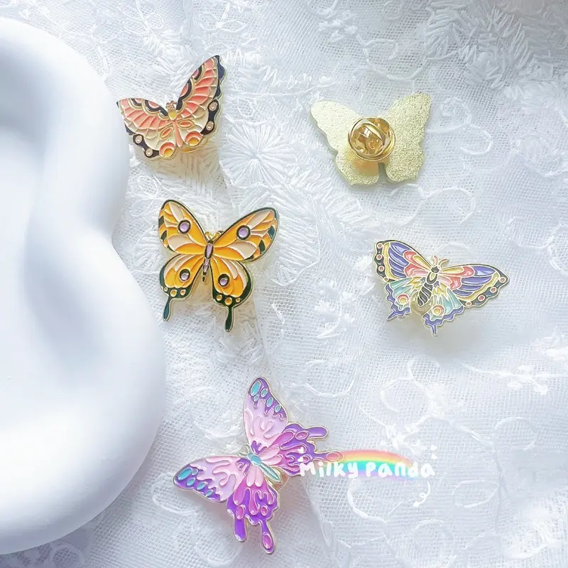 Cute Butterfly Badge| Cute Pin | Pin Lover | Milky Panda 1