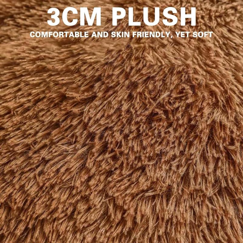 Fluffy Plush Bed For Dogs & Cats, Pet Nest Warm Comfortable Dog Sleeping Bear Paw Shaped Beds, Anti-Slip Pet Sofa Cushion Small Medium Large Dog Breeds 6