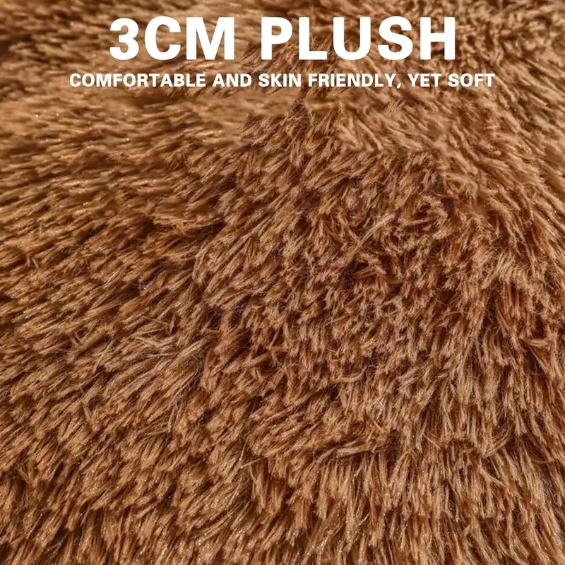 Fluffy Plush Bed For Dogs & Cats, Pet Nest Warm Comfortable Dog Sleeping Bear Paw Shaped Beds, Anti-Slip Pet Sofa Cushion Small Medium Large Dog Breeds 5