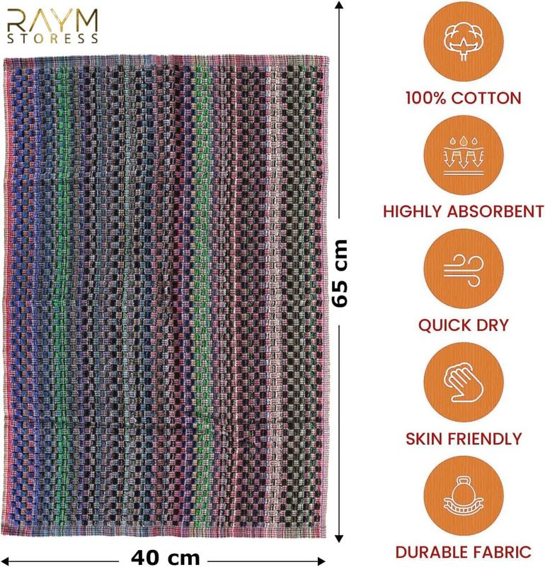 GAX  Tea Towels - (40 x 65cm) Super Absorbent 100% Cotton Hotel Quality Terry Tea Towel - Premium Quality Lint Free Kitchen Towels, Hand Towels & Wash Cloths - Assorted Colors (Multiple Packs) 7