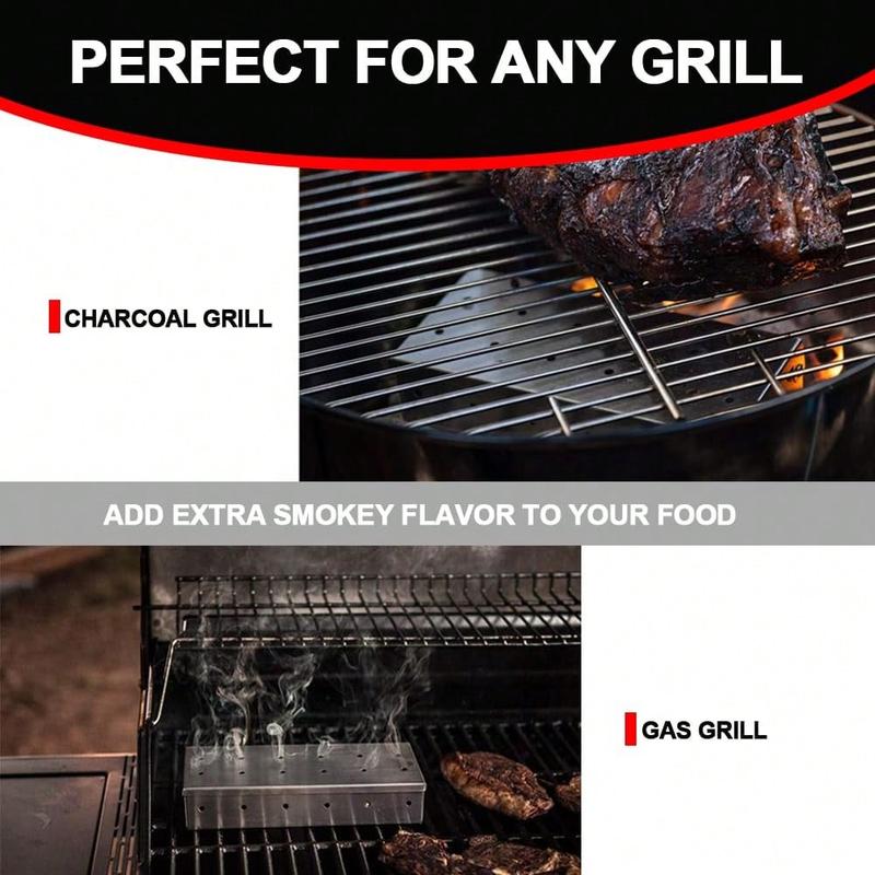 Rainbow Snowman  Stainless Steel Smoking Box for Wood Chips - Adds Smoky Flavor to Meat & Vegetables, Ideal for Grills and Barbecues 3